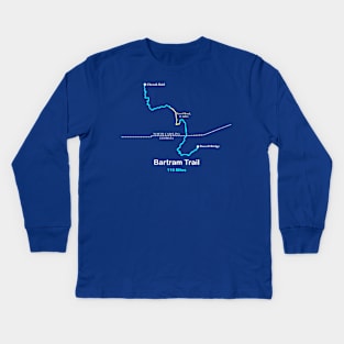 Route Map of the Bartram Trail Kids Long Sleeve T-Shirt